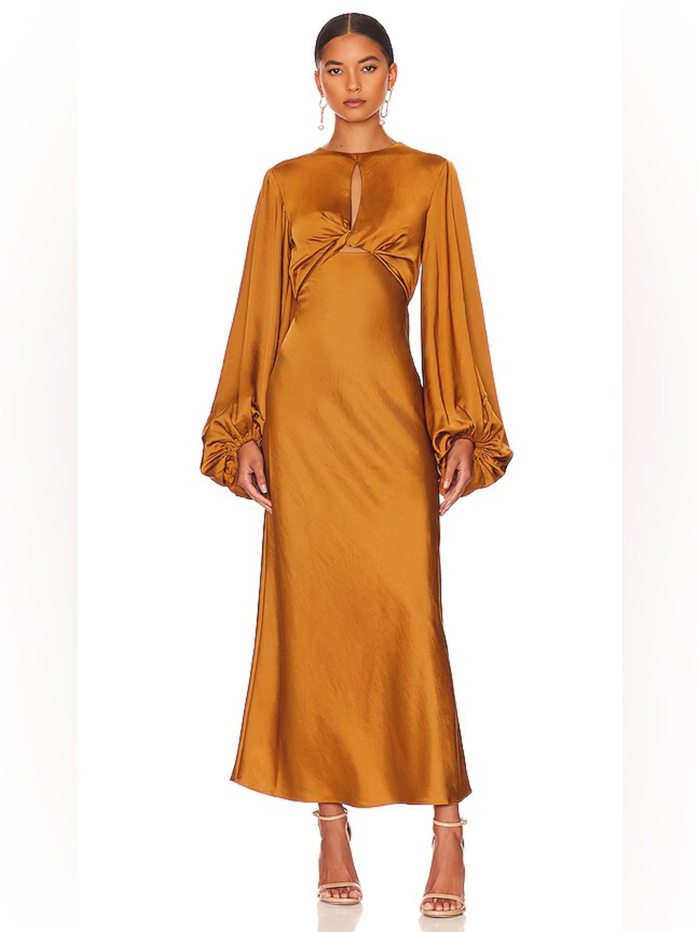Significant Other Demi Balloon Sleeve Dress in Copper